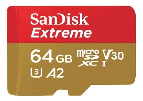Cartão Micro Sd Sdxc Sandisk Extreme 64Gb Gopro Hero 3 4 5