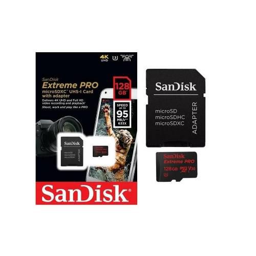 Cartão Micro Sd Sdxc Sandisk Extreme Pro 128gb 95mb/s U3 4k