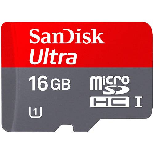 Tudo sobre 'Cartão Micro SD Ultra Classe 10 16GB com Adaptador - Sandisk'