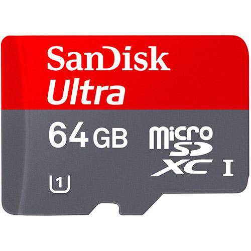 Tamanhos, Medidas e Dimensões do produto Cartão Micro SD Ultra Classe 10 64GB com Adaptador - Sandisk
