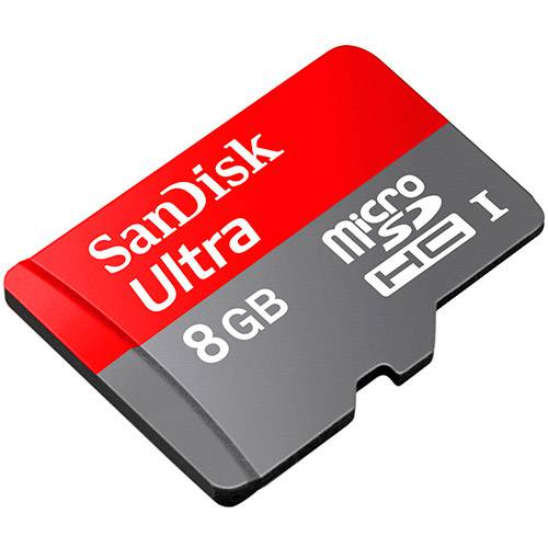 Tamanhos, Medidas e Dimensões do produto Cartão Micro SD Ultra Classe 10 8GB com Adaptador - Sandisk