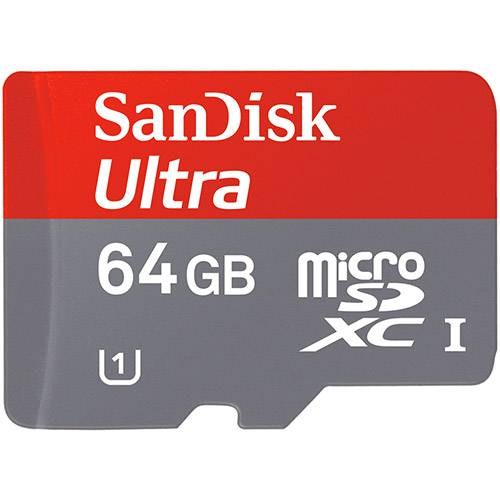 Tamanhos, Medidas e Dimensões do produto Cartão Micro SD Ultra Classe 10 com Adapt para Android 64GB - Sandisk