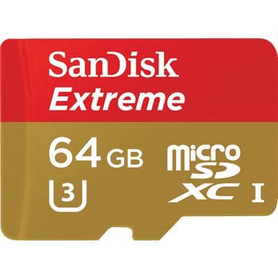 Cartão Micro SDXC 64GB Sandisk Extreme 100mb/s Classe 10 U3