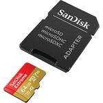 Cartão Micro Sdxc Sandisk 64gb Extreme Classe 10 Uhs-i U3 A2 160mb/s