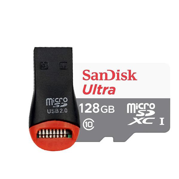 Cartão MicroSD 128GB Ultra 80MB/s SanDisk CMiniLeitor
