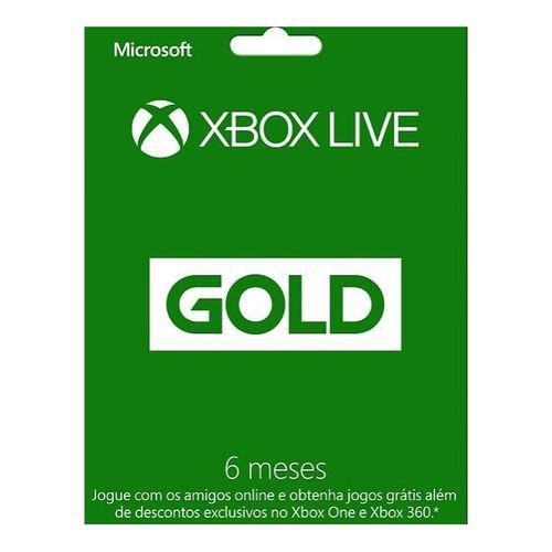 Cartao Microsoft XBOX Live GOLD 6 Meses 2AU-00005