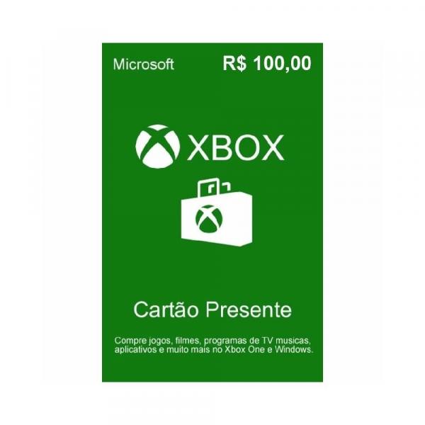 Cartão Presente R100,00 Xbox Live Microsoft