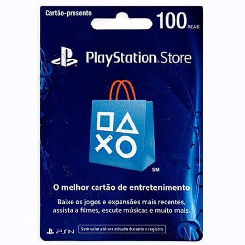 Cartão Psn R 100 - Playstation Network Store - Brasil