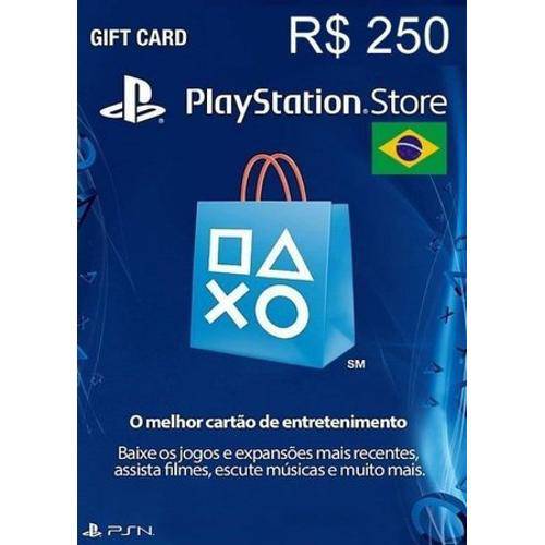 Cartão Psn R 250 - Playstation Network Store - Brasil