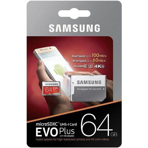 Tudo sobre 'Cartao Samsung Micro Sd Evo Plus 64gb 100mbs Lacrado +adapt'