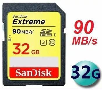 Cartão Sandisk Extreme Sdhc 32gb de 90mb/S Uhs-I U3 Classe 10 para 4k