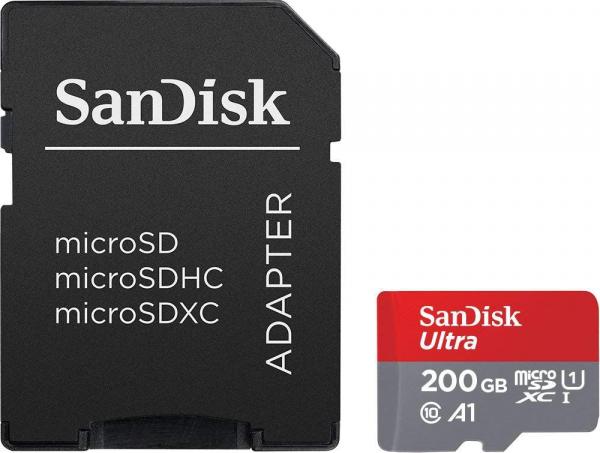 Cartão Micro Sd Sandisk 200gb Ultra 100mb C10