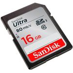 Cartão Sandisk Sdhc Ultra 16gb Sd 80mb/s Classe 10