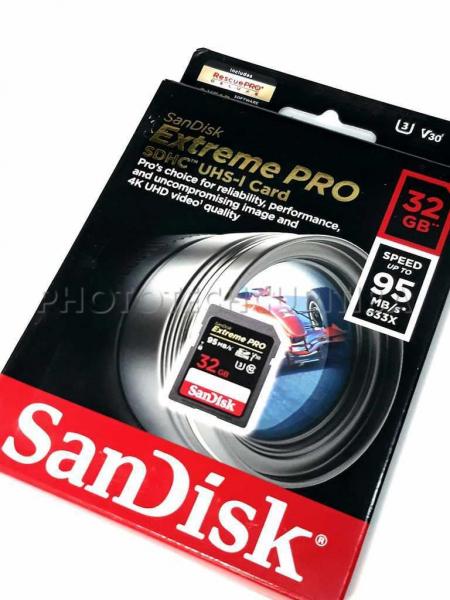 CARTÃO SD SANDISK EXTREME PRO 32GB CLASS 10 95MB/s SDHC UHS-I 4K