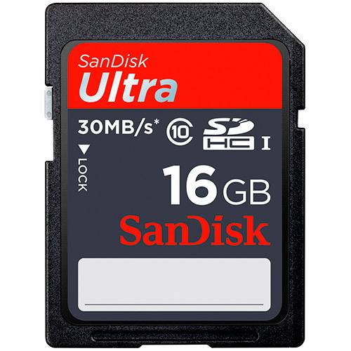 Cartão SD Sandisk Ultra UHS-I Classe 10 16GB