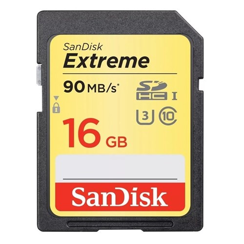 Cartão Sd Sdhc Sandisk Extreme 16Gb 90Mb/S U3 Lacrado