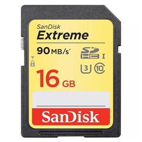 Cartão Sd Sdhc Sandisk Extreme 16gb 90mb/s U3