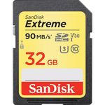 Cartão Sd Sdhc Sandisk Extreme 32gb 90mb/s Uhs-3 C10 U3 4k