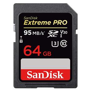Cartão Sd Sdxc Extreme Pro 64gb 95mb/s Classe 10 U3 4k Dslr