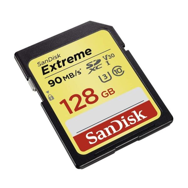 Cartão Sd Sdxc Sandisk Extreme 128gb 90mb/s U3 Lacrado