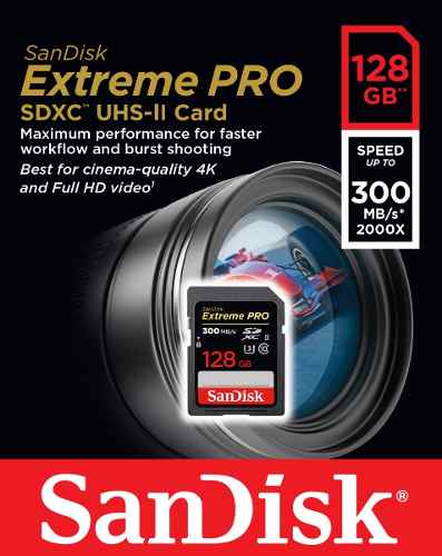 Cartão Sd Sdxc Sandisk Extreme Pro 128gb 95mbs U3 4k Lacrado