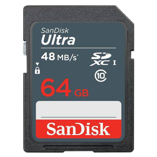 Tudo sobre 'Cartão Sd Ultra Uhs-I Classe 10 64gb - 48mb/S -320x -Sandisk'