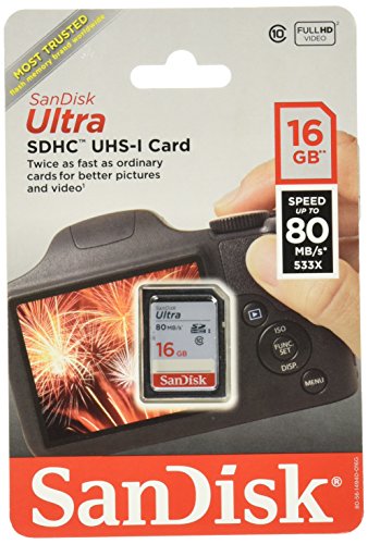 Cartão SDHC 16GB Sandisk Ultra Classe 10, 80mb/s (320x)