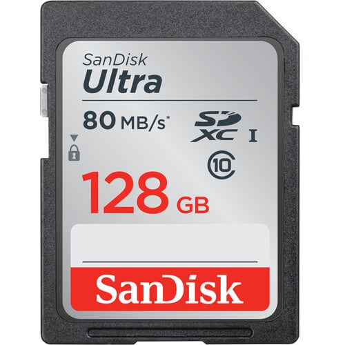 Cartão SDXC 128Gb SanDisk Ultra 80mb/s UHS-I Classe 10