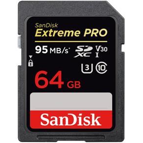 Cartão SDXC 64Gb SanDisk Extreme Pro 95MB/s Classe 10 UHS-I