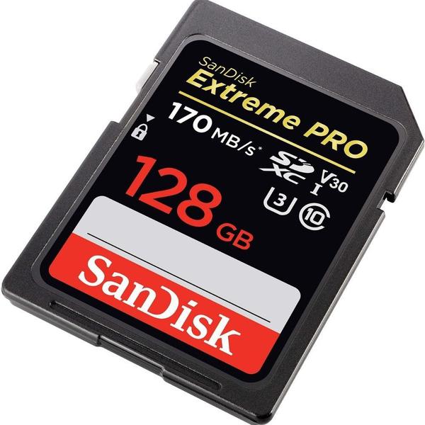 Cartão SDXC SanDisk 128Gb Extreme PRO 170Mb/s UHS-I V30