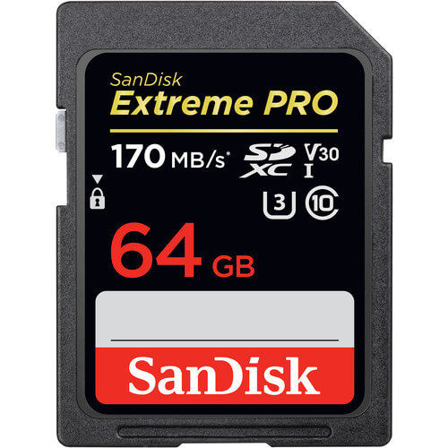 Cartão Sdxc Sandisk 64gb Extreme Pro 170mb/s Uhs-i V30