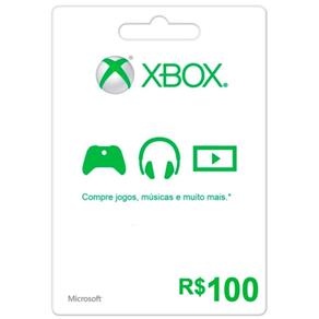 Cartão Xbox Live 100