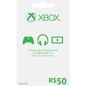 Cartão Xbox Live 50 - Xbox 360