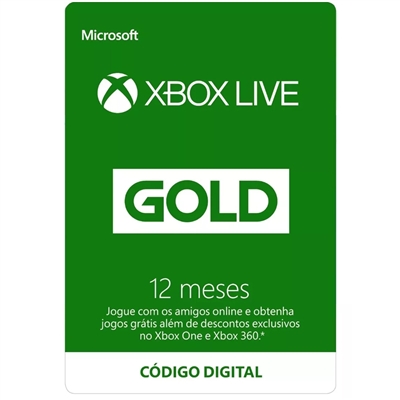Cartao Xbox Live Gold 12 Meses - Microsoft