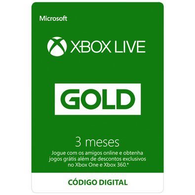 Cartao Xbox Live Gold 3 Meses - Microsoft