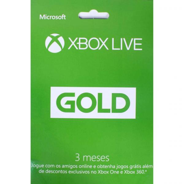 Cartão Xbox LIVE 3 MESES GOLD - Microsoft