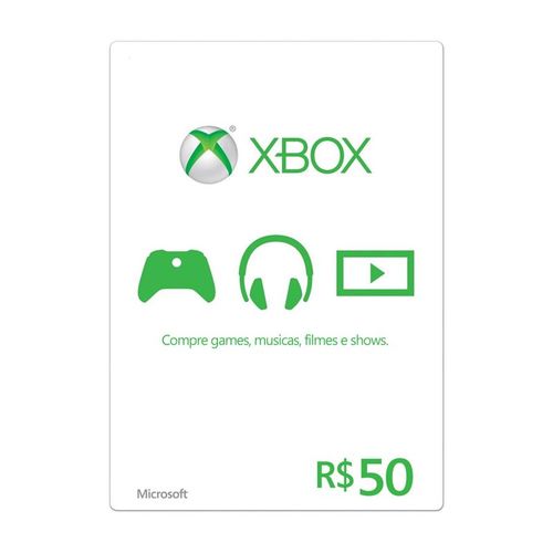Cartco Xbox Live R$ 50,00