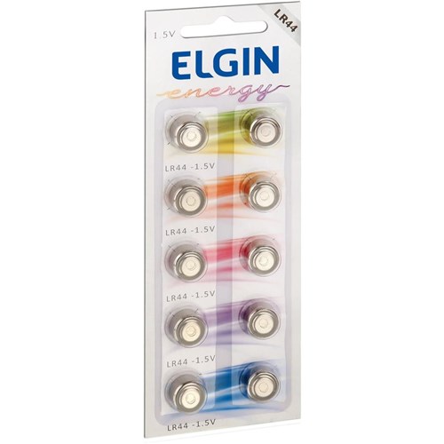 Cartela com 10 Bateria Alcalina Lr44 - 82194 - Elgin