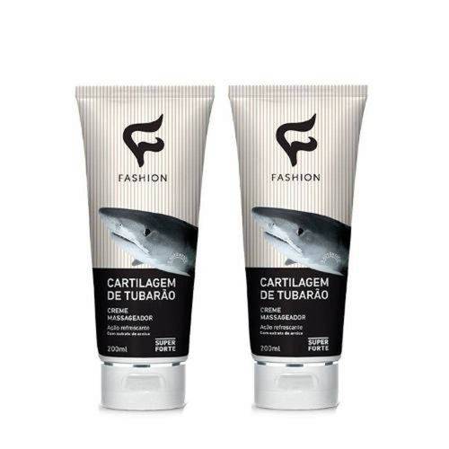 Cartilagem de Tubarão Creme Massageador, Kit com 2 Unidades, 200 Ml Cada - Fashion Cosméticos
