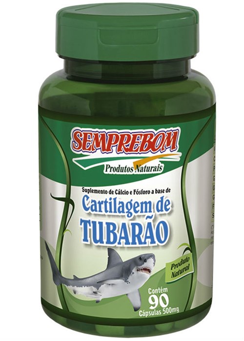 Cartilagem de Tubarão - Semprebom - 90 Cápsulas - 500 Mg