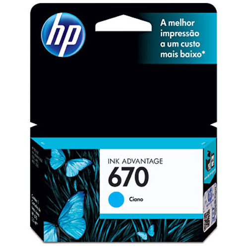 Tudo sobre 'Cartucho 670 Ciano Cz114ab Hp'