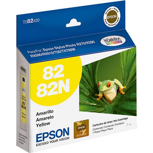 Tamanhos, Medidas e Dimensões do produto Cartucho Amarelo Hidefinition Epson Stylus Photo R270 - Epson