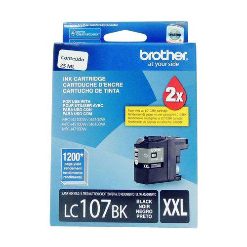 Cartucho Brother Preto LC107BK