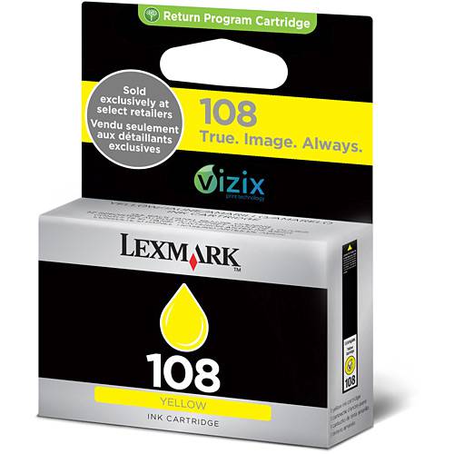 Tamanhos, Medidas e Dimensões do produto Cartucho de Tinta 108 - Amarelo - Lexmark