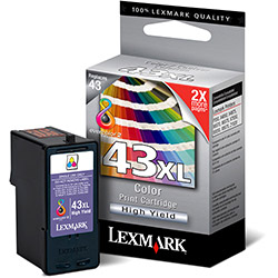 Cartucho de Tinta 43XL Colorido - Lexmark