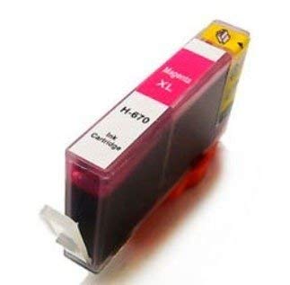 Cartucho de Tinta 670XL Compatível - Magenta