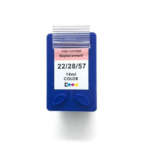 Cartucho de Tinta Compatível com Hp 22xl 28xl 57xl 14ml C9352 C8728 C6657 Color Microjet