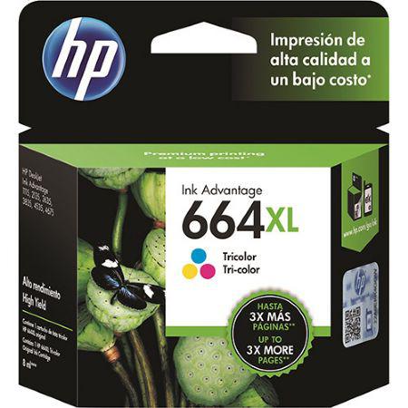 Cartucho de Tinta HP 664XL Color F6V30AB - Hp