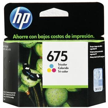 Cartucho de Tinta HP Officejet 675 Tricolor - CN691AL