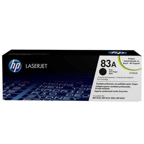 Cartucho de Toner HP LaserJet 83A Preto - CF283AB